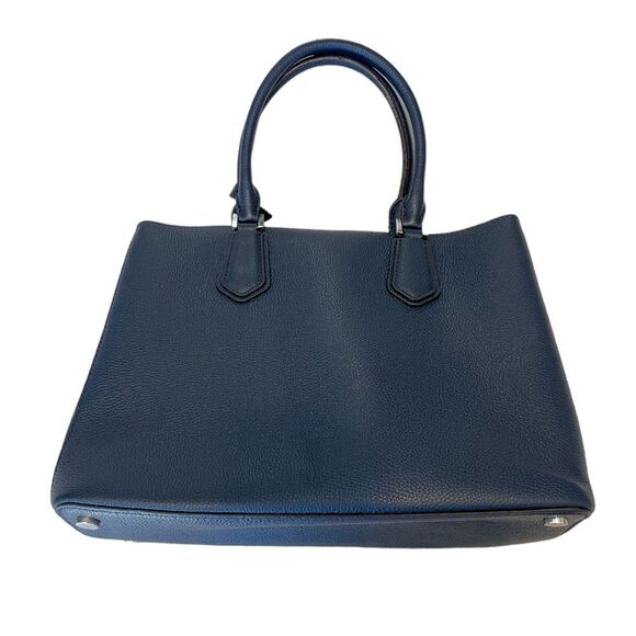 Michael Kors Pebbled Leather Tote Bag in Navy Blue - Picture 5 of 9